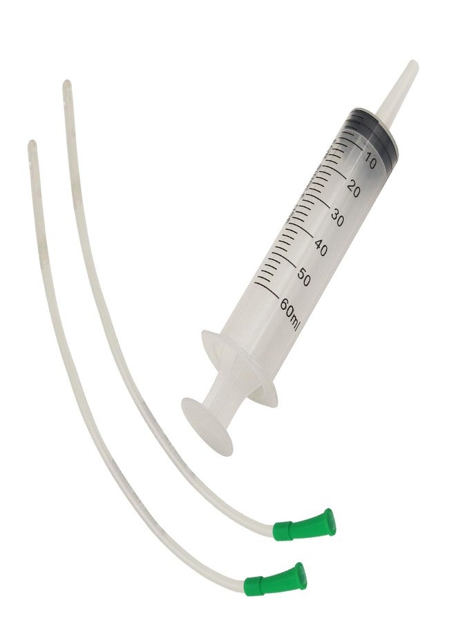 Abustle pig Lamb and Goat Kid Feeding Kit 2-Clear Tube (16 FR), 1-Syringe 60ml Reusable Drench Goat Syringe for Lamb, Dog, Sheep,Piglet,Rabbit Feeding - Image 1